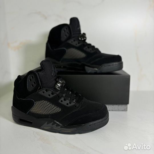 Кроссовки nike air jordan 5 black