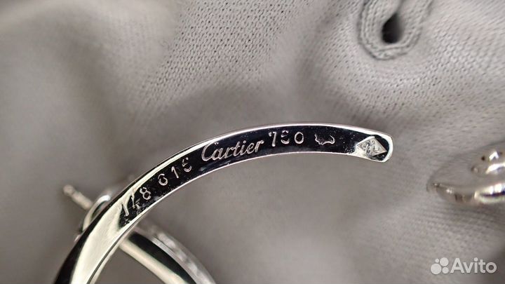 Золотые серьги с бриллиантами Cartier Hoop