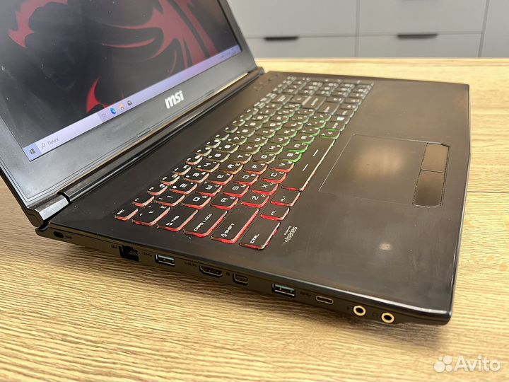 Игровой ноутбук MSI i7/GTX1050Ti/SSD+HDD