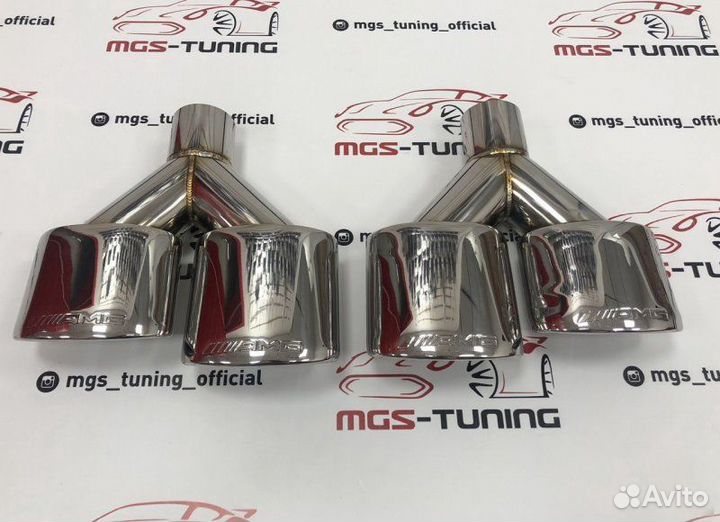 Насадки на выхлоп стиль C63 C-Class W204 AMG