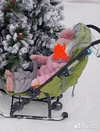 Детские санки коляска ника