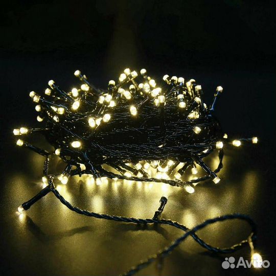 Гирлянда на ель теплый свет (5 размеров)