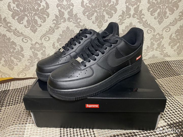 Nike air force 1 supreme black оригинал