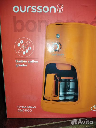 Кофеварка капельная Oursson CM0400G с кофемолкой