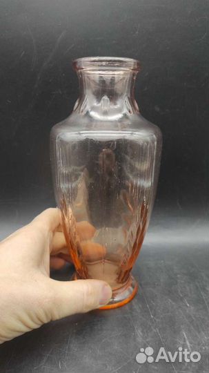 Ваза СССР Колосья. Цветное стекло