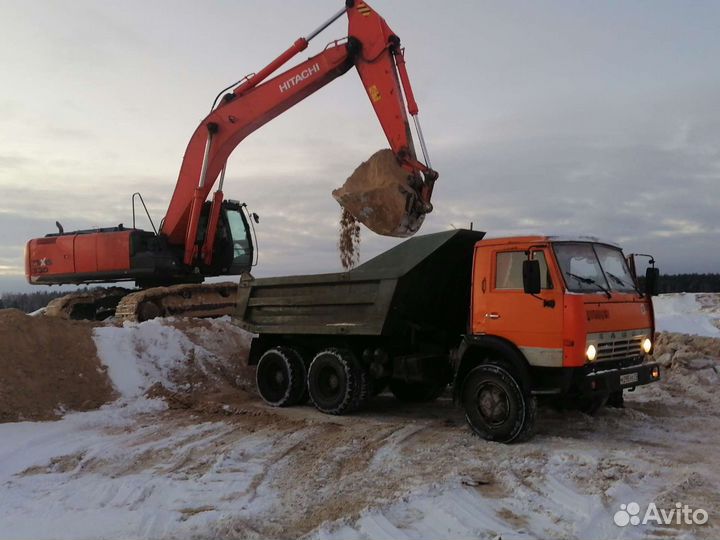 Песок, щебень, гравий, пгс, самосвал 20 куб