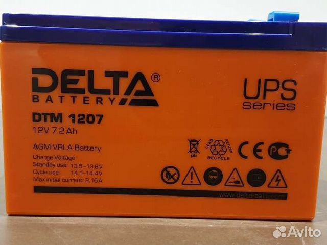 Аккумуляторная батарея Delta dtm 1207 купить в Санкт-Петербурге ...