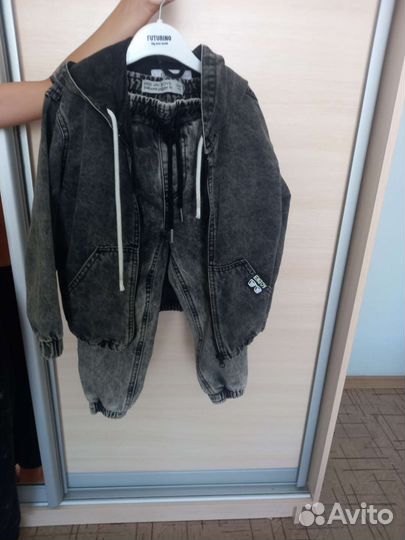 Джоггеры джинсовые детские