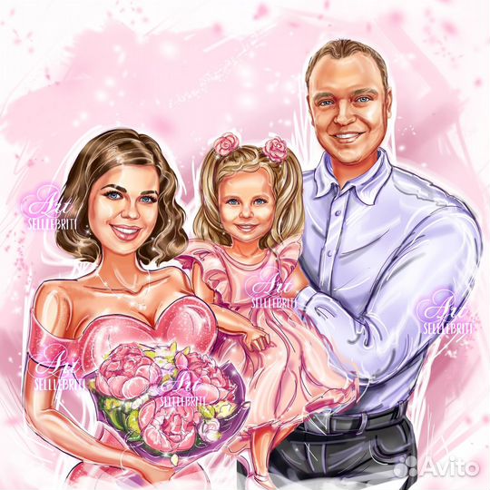 Арт портрет по фото, шарж