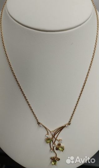 Цепь,Золото,585,Фианиты