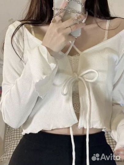 Кофта на завязках y2k