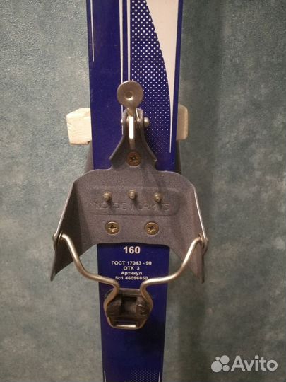 Лыжи беговые 160 см и кожаные ботинки 35 размер