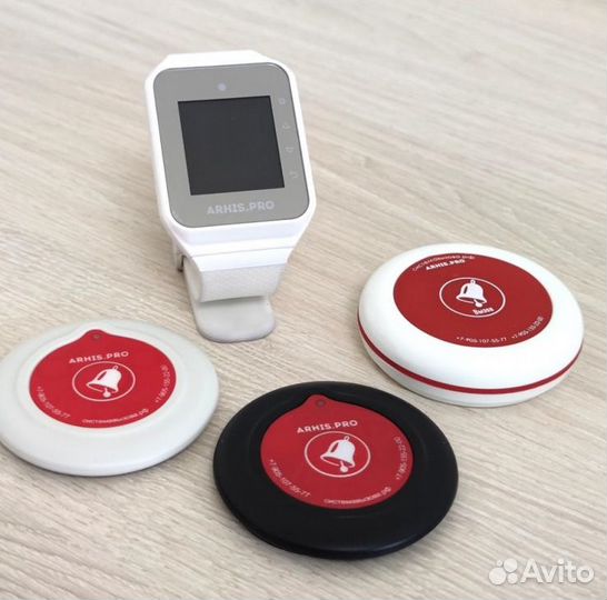 Кнопка вызова персонала, официанта и часы-пейджер