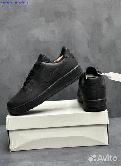 Кроссовки Nike force 1 черные мужские (Арт.50088)