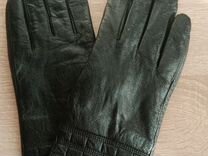 Меховые зимние перчатки из натуральной кожи
