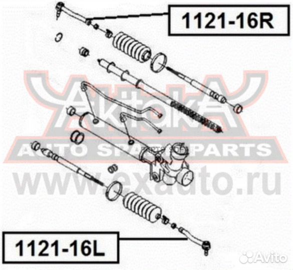 Asva 112116R Наконечник рулевой тяги chevrolet lac