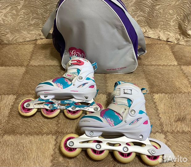 Роликовые коньки Roces раздвижные 36-40 с сумкой