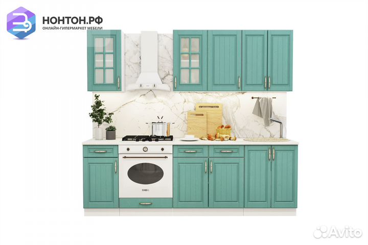 Кухня Лондон 2.4 м дуб изумруд