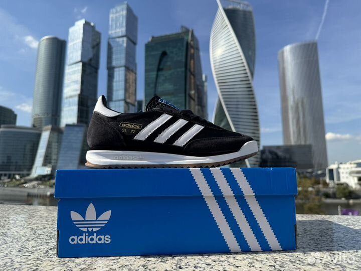 Кроссовки adidas sl72 черные,42,43 размер