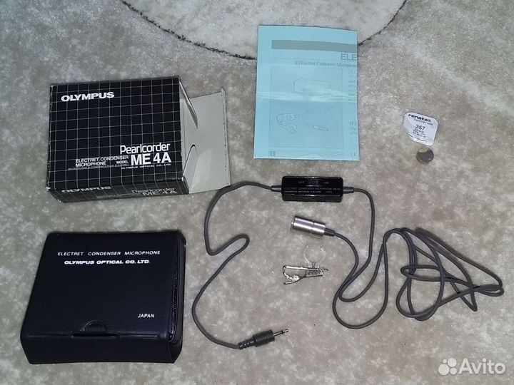 Микрофон петличный olympus pearlcorder ME4A