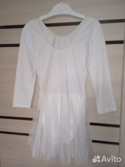 Гимнастический купальник новый 134-140 +чешки