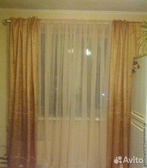 Комплект шторы и тюль новый