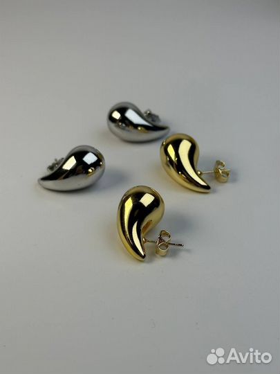 Серьги капли мелкие