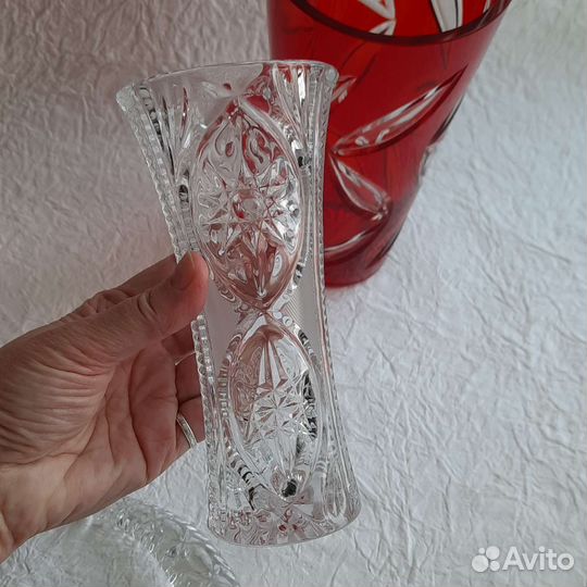 Вазы стекло, хрусталь,цветное стекло