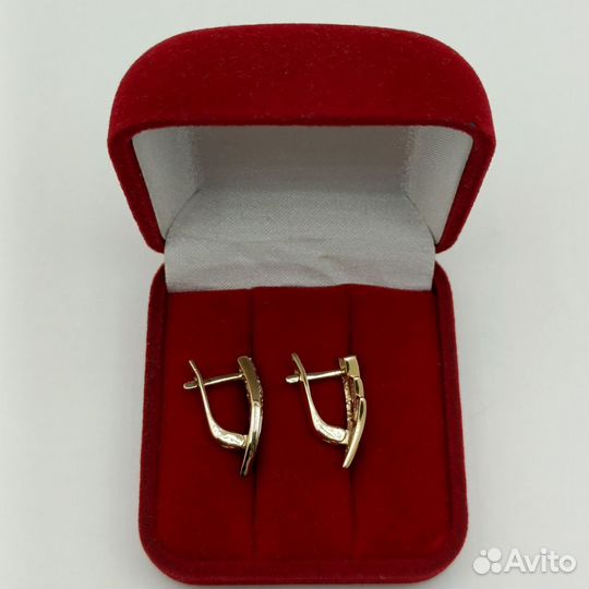 Кт68 Серьги,золото 585 (id 94466)