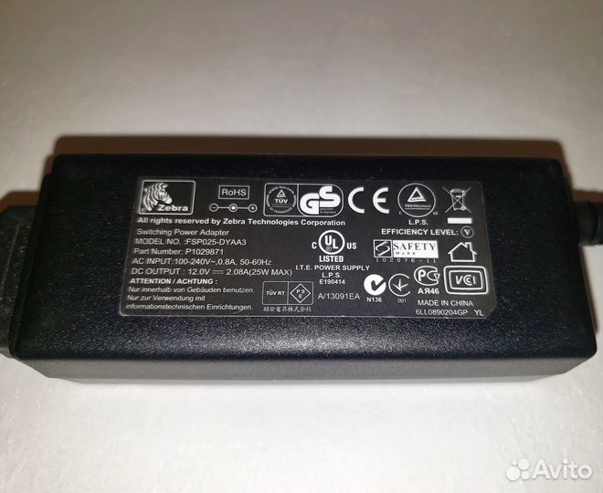 Блок питания zebra FSP025-dyaa3 P1076006 P1006106