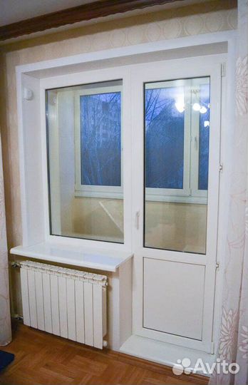 Выход на балкон с обшивкой