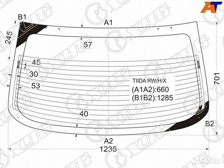 Стекло лобовое nissan versa 2006-2012