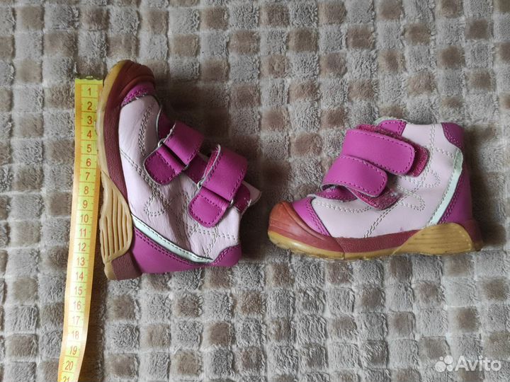 Ботинки для девочки весна-осень21р,натур.кожа,б/у