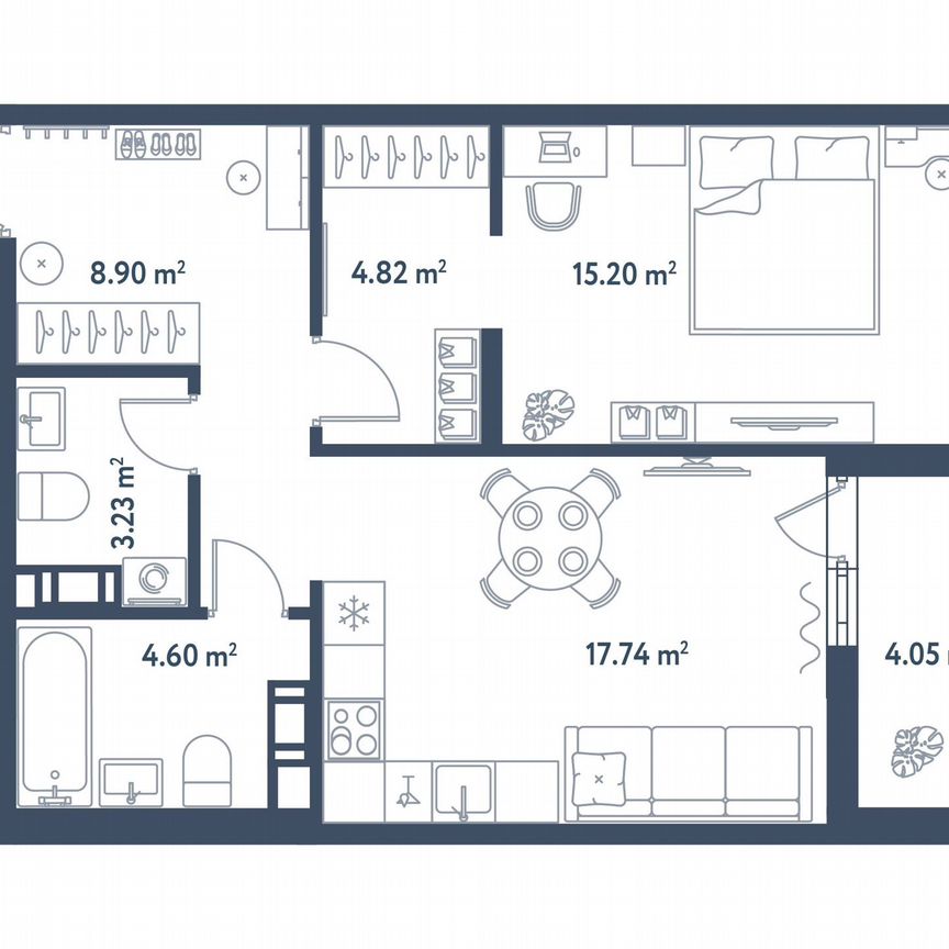 1-к. квартира, 56,5 м², 5/11 эт.