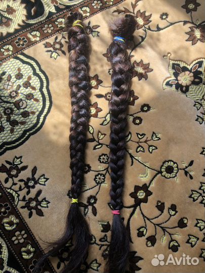 Волосы натуральные, 56 см в косе, 260 гр