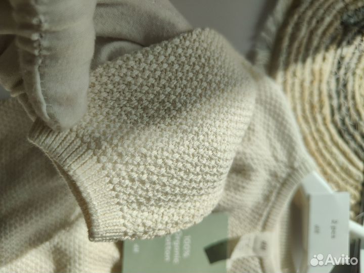 Hm комплект утеплённый 62/68 новый свитер штанишки