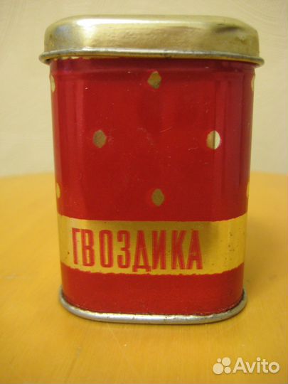 Банка жестяная квадратная для специй / Эстония