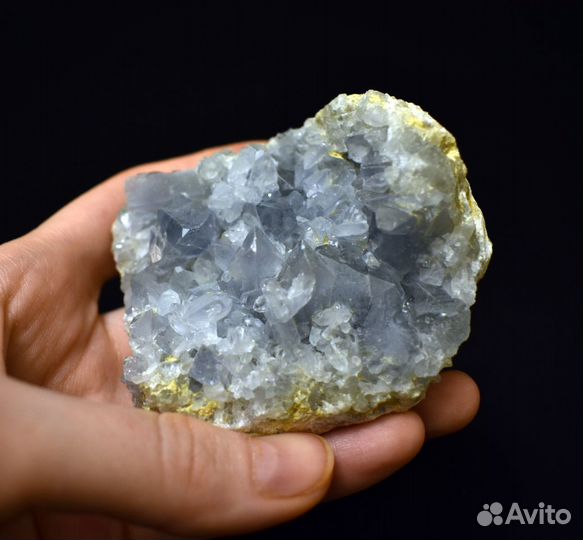 Целестин. Кристалл. Минерал. Друза