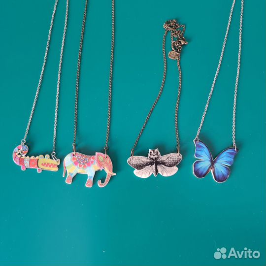 Подвеска на цепочке, кулон на шнурке. Бижутерия