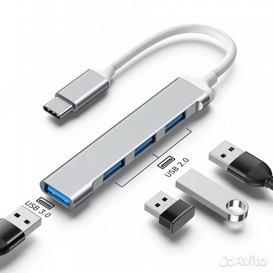 Новый Hub 3.0 Type C на 4 USB