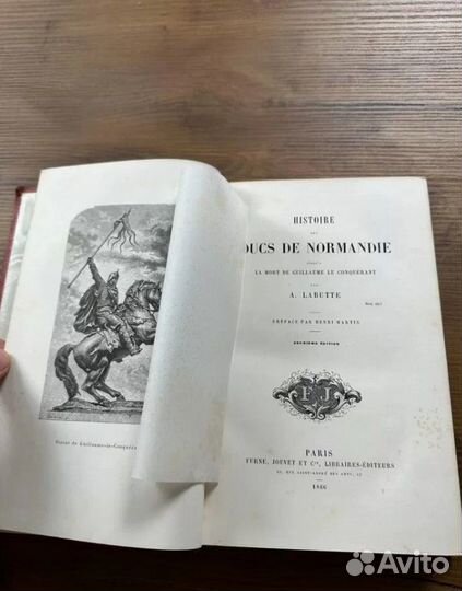 1866 История Нормандии (рыцари, викинги, гравюры)