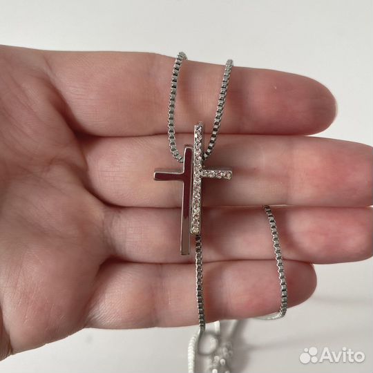 Цепочка с крестом (бижутерия Корея)