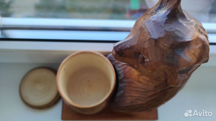 Сувенир СССР Медвежонок с бочонком меда