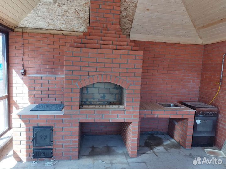 Печи камины барбекю из кирпича