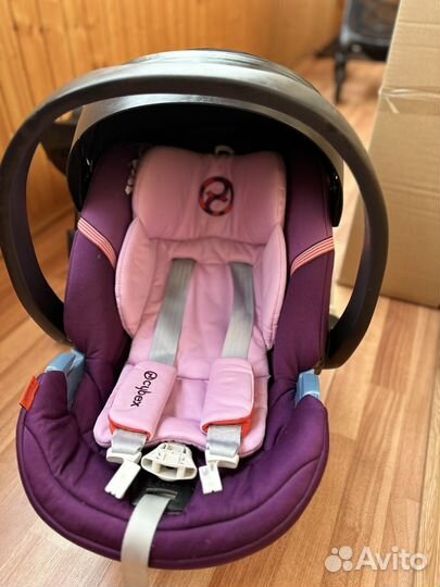 Автолюлька cybex aton4 с базой isofix