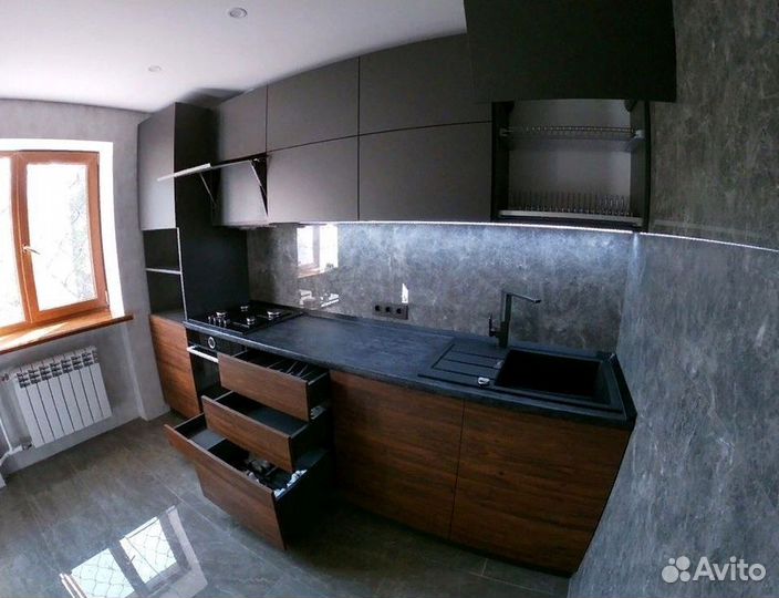 Современная кухня на заказ мдф фасады