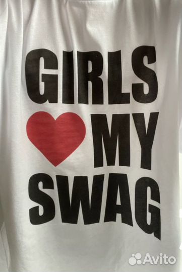 Футболка girls love my swag y2k