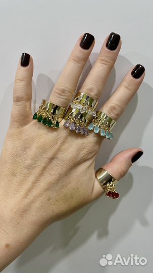 Кольца с капельками