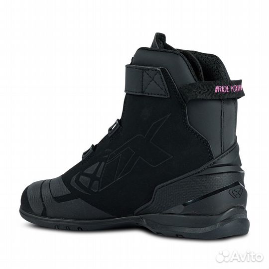 Motorradstiefel Ixon Bull 2 WP Lady Schwarz-Fuchsia Schwarz, Rosa