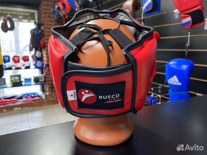 Шлем RuscoSport Pro с усилением, фрб Red